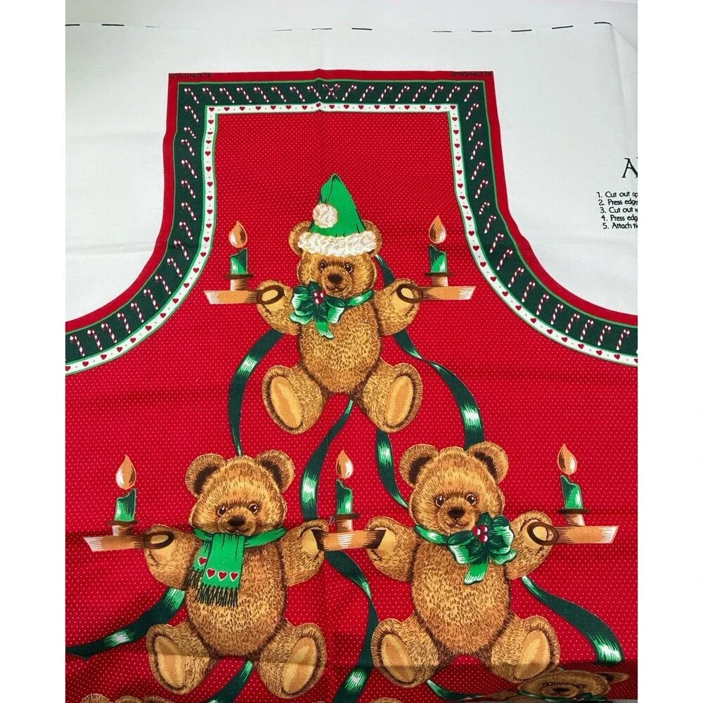 Apron Wamsutta Hallmark Fabric Panel  A Christmas Gathering Cut & Sew Pattern